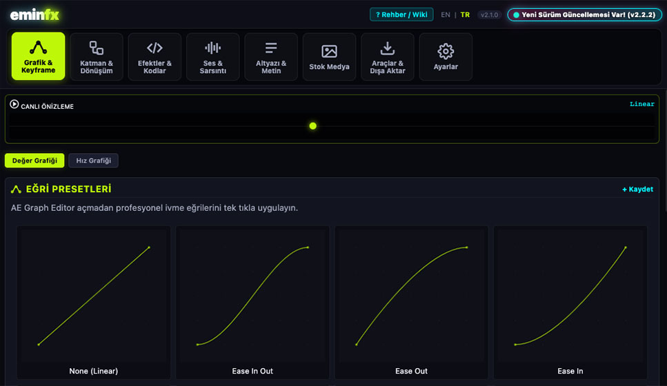 GRAFİK & KEYFRAME (CURVES & KEYFRAMES)