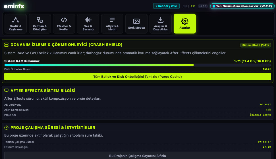 AYARLAR, DONANIM & SİSTEM (SETTINGS & GUARDIAN)